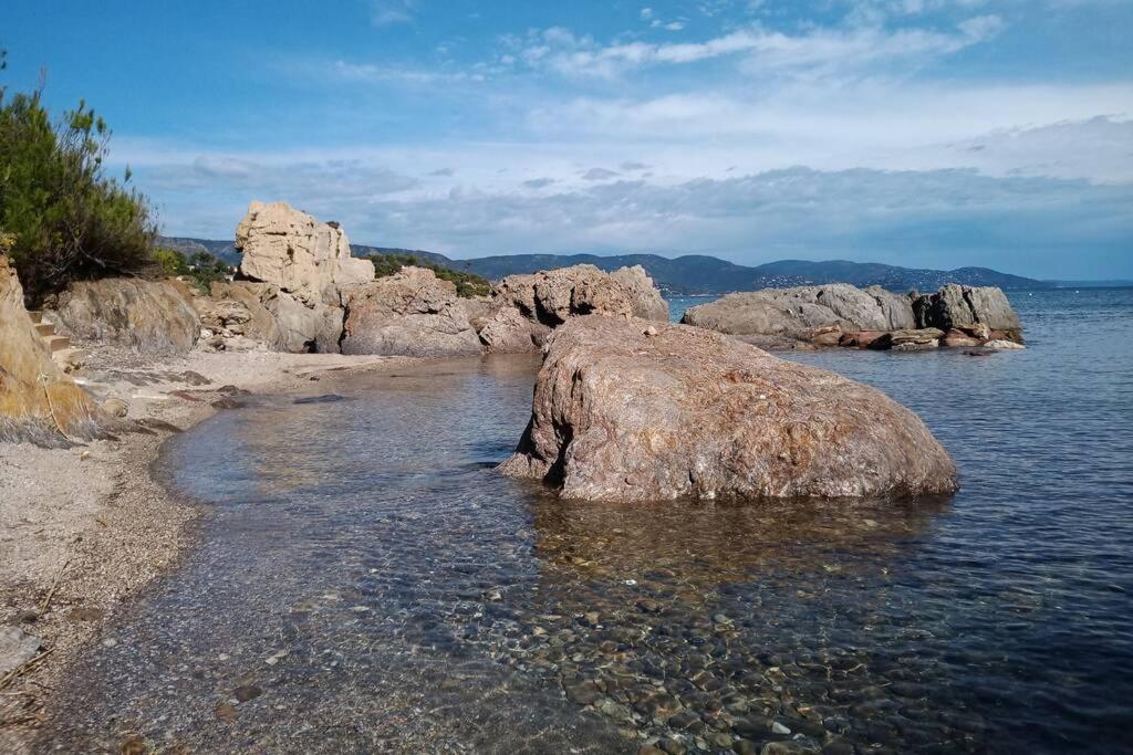 Face Mer Entre Plage Et Marina Борм-ле-Мимоза Екстериор снимка